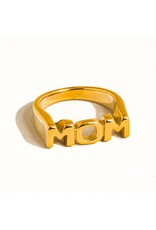 Flanerie Angel 18K Gold Non-Tarnish Mom Ring