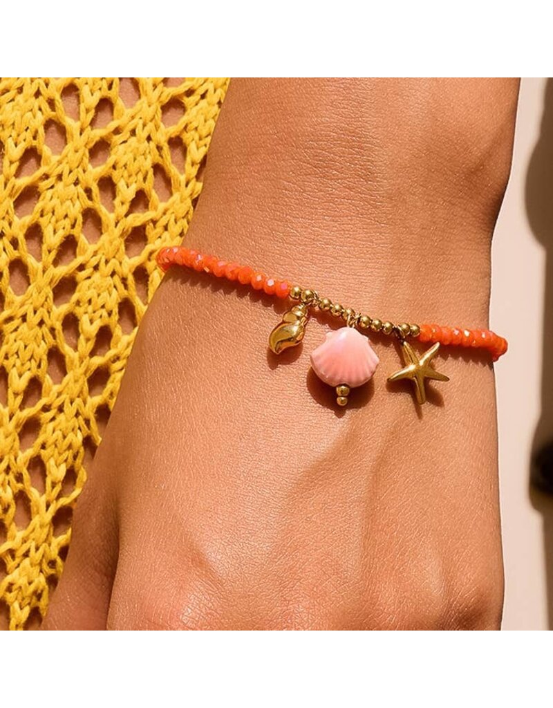 Flanerie Fawn 18K Gold Non-Tarnish Beaded Bracelet