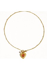 Flanerie Havana 18K Non-Tarnish Heart Chain Necklace
