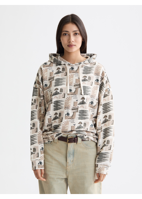Scotch & Soda All Over Printed Oversized Fit Hoodie
