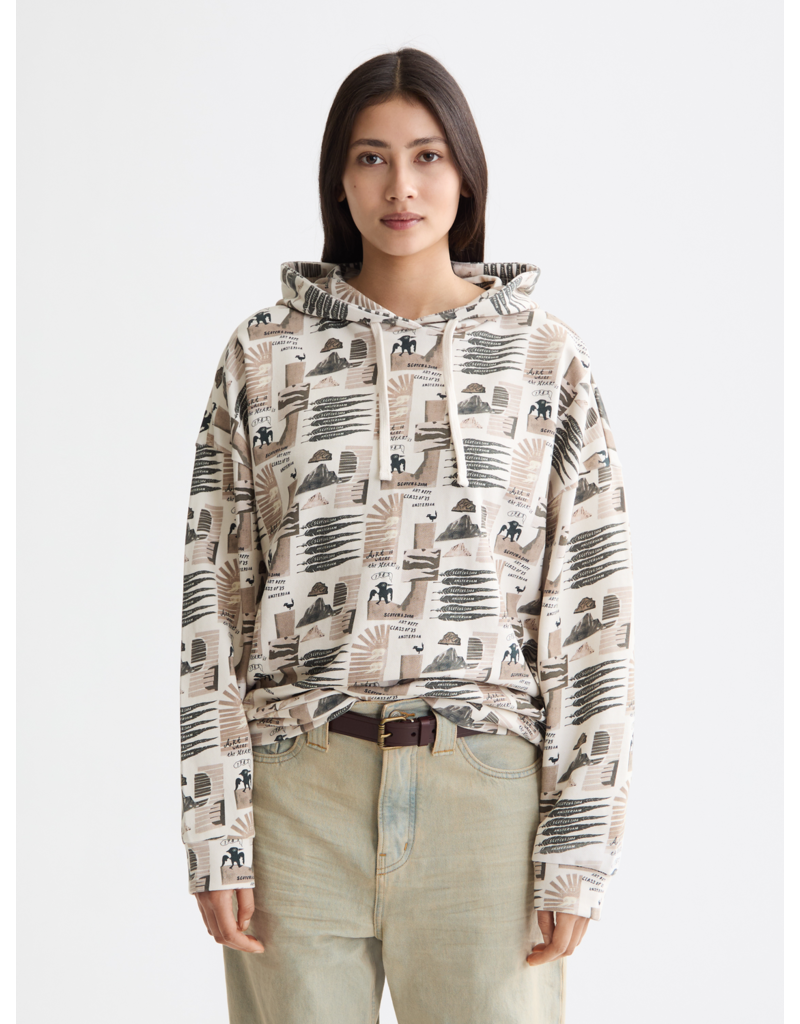 Scotch & Soda All Over Printed Oversized Fit Hoodie