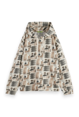 Scotch & Soda All Over Printed Oversized Fit Hoodie