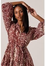 ASTR Marisela Belted V-Neck Mini Dress