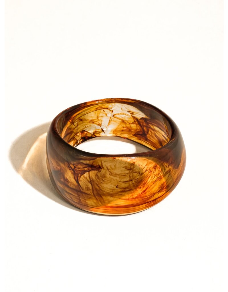 Flanerie Caelia Modern Bold Statement Resin Bangle *3 colors*