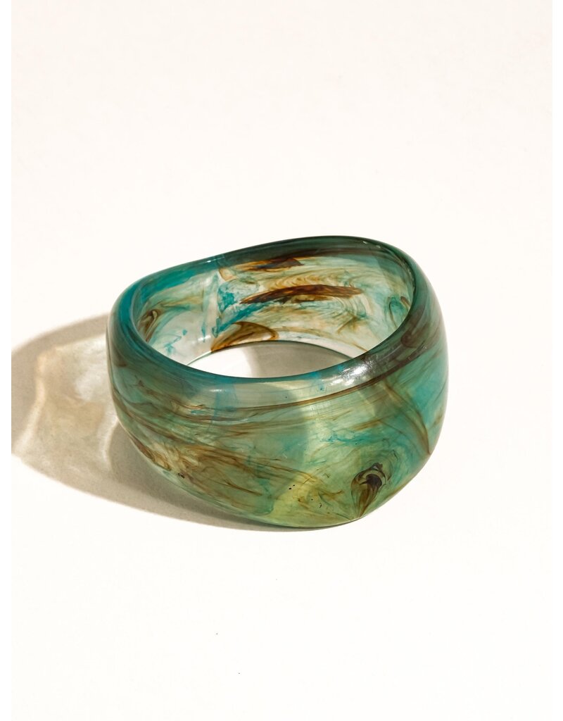 Flanerie Caelia Modern Bold Statement Resin Bangle *3 colors*