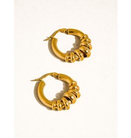 Flanerie Novine 18K Gold Non-Tarnish Hoop Earring
