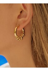 Flanerie Novine 18K Gold Non-Tarnish Hoop Earring