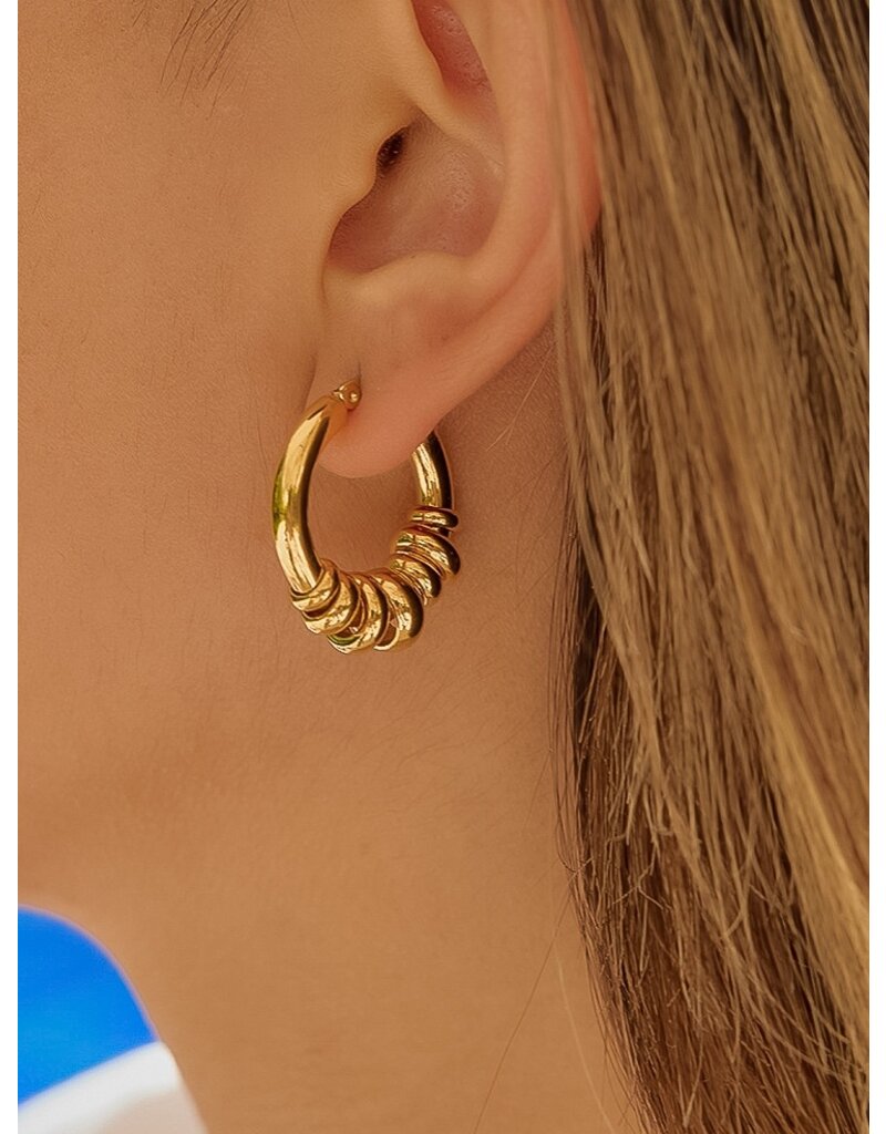 Flanerie Novine 18K Gold Non-Tarnish Hoop Earring