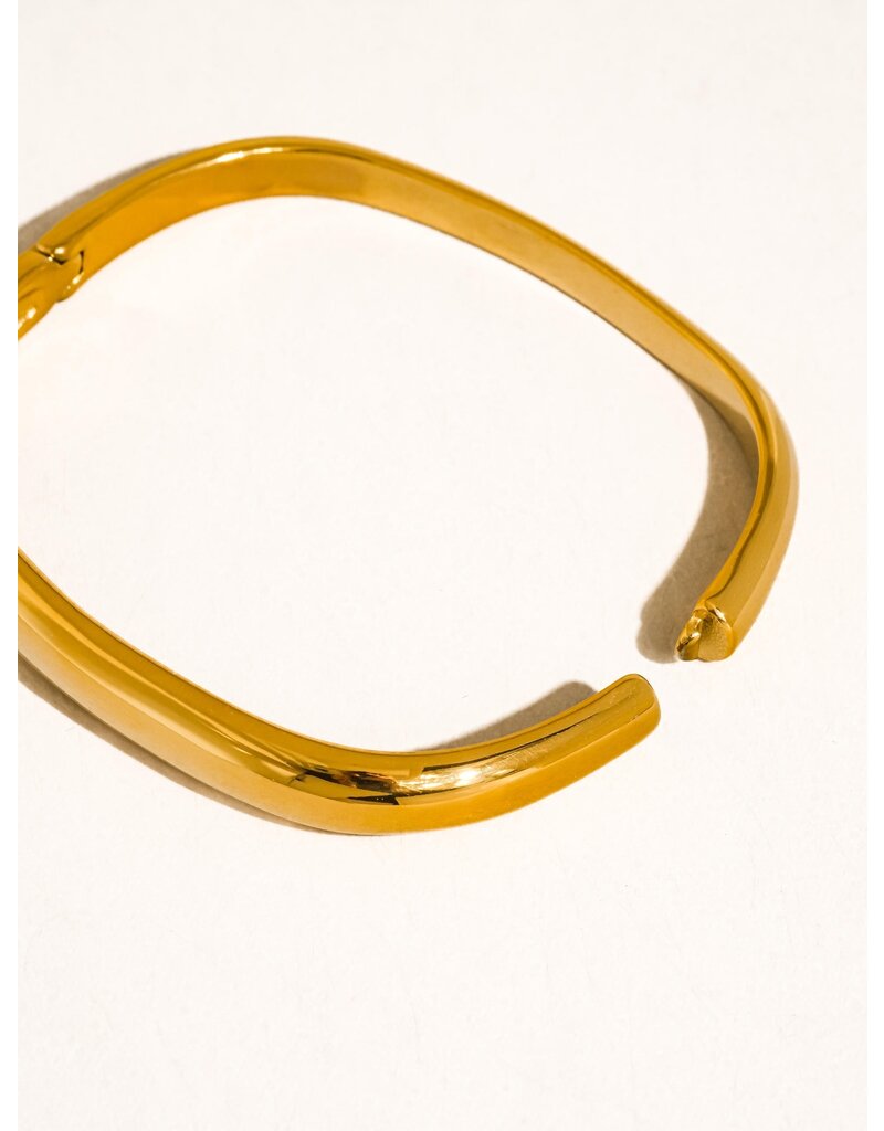 Flanerie Renzi 18K Gold Non-Tarnish Classic Bangle *2 colors*