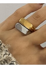 Flanerie Glayce 18K Gold Non-Tarnish Classic Signet Ring *2 colors*