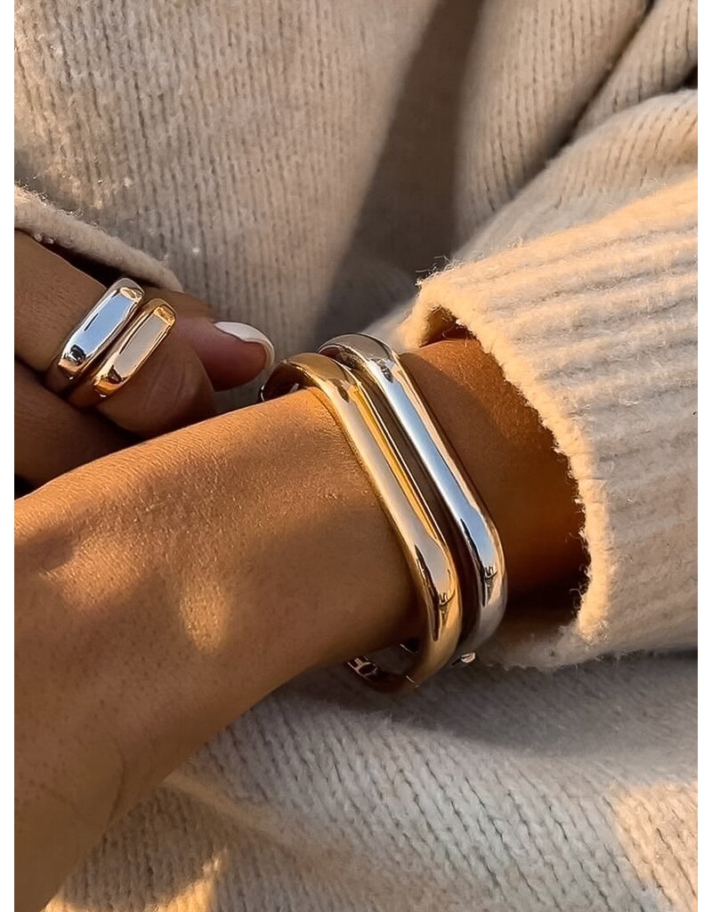 Flanerie Glayce 18K Gold Non-Tarnish Classic Signet Ring *2 colors*