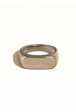 Flanerie Glayce 18K Gold Non-Tarnish Classic Signet Ring *2 colors*
