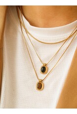 Flanerie Dax 18K Gold Non-Tarnish Natural Stone Necklace *2 colors*