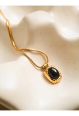 Flanerie Dax 18K Gold Non-Tarnish Natural Stone Necklace *2 colors*