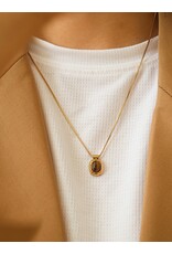 Flanerie Dax 18K Gold Non-Tarnish Natural Stone Necklace *2 colors*