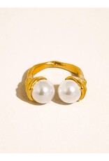 Flanerie Eloura 18K Gold Non-Tarnish Pearl Ring