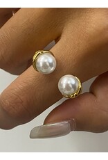Flanerie Eloura 18K Gold Non-Tarnish Pearl Ring