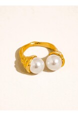 Flanerie Eloura 18K Gold Non-Tarnish Pearl Ring
