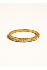 Flanerie Flair 18K Gold Non-Tarnish Thin Cz Band