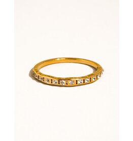 Flanerie Flair 18K Gold Non-Tarnish Thin Cz Band