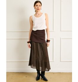 Line and Dot Rhone Mix-Media Skirt