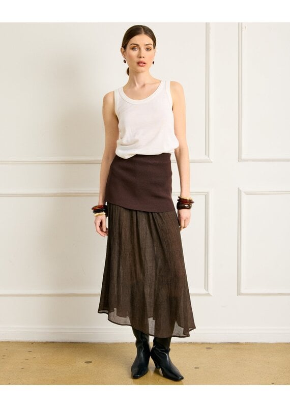 Line and Dot Rhone Mix-Media Skirt