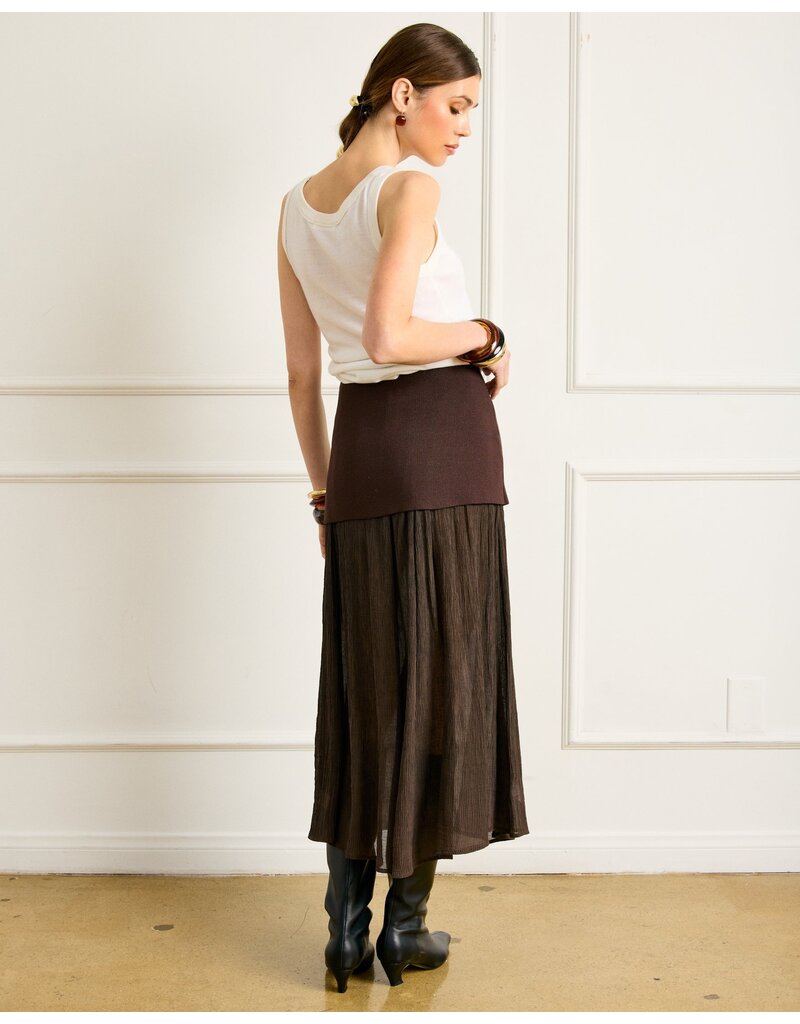 Line and Dot Rhone Mix-Media Skirt