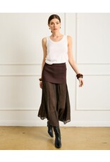 Line and Dot Rhone Mix-Media Skirt