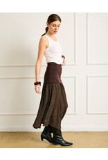 Line and Dot Rhone Mix-Media Skirt
