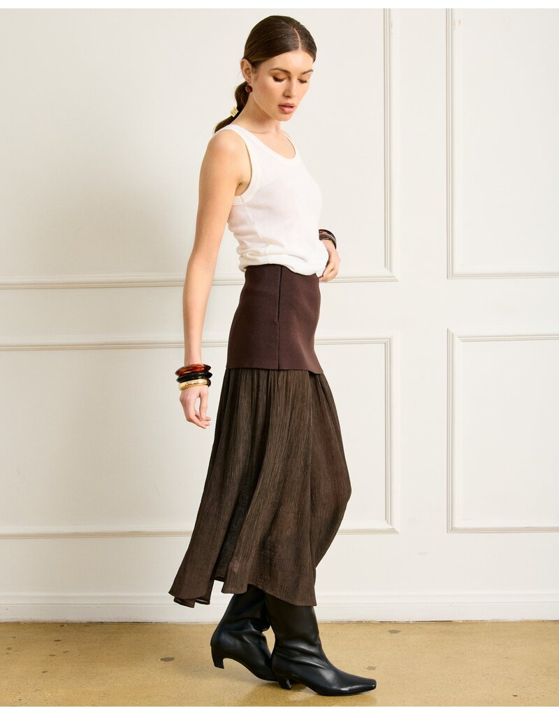 Line and Dot Rhone Mix-Media Skirt