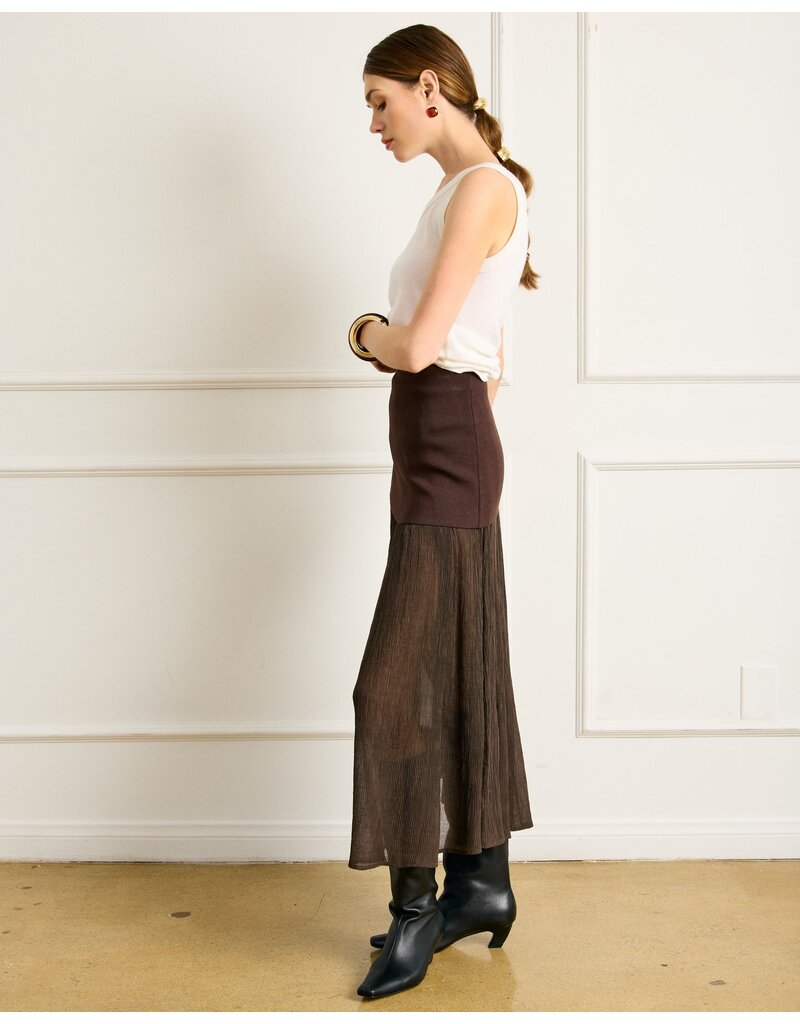 Line and Dot Rhone Mix-Media Skirt