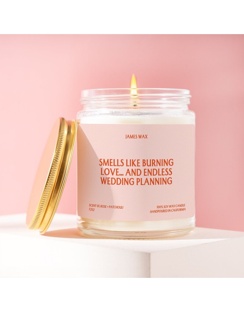 ‘Burning Love & Endless Wedding Planning’ Candle