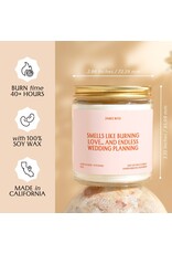 ‘Burning Love & Endless Wedding Planning’ Candle