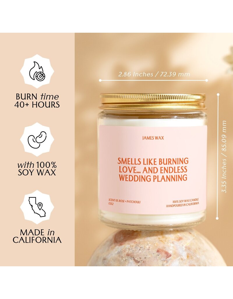 ‘Burning Love & Endless Wedding Planning’ Candle