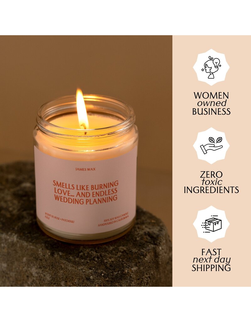 ‘Burning Love & Endless Wedding Planning’ Candle