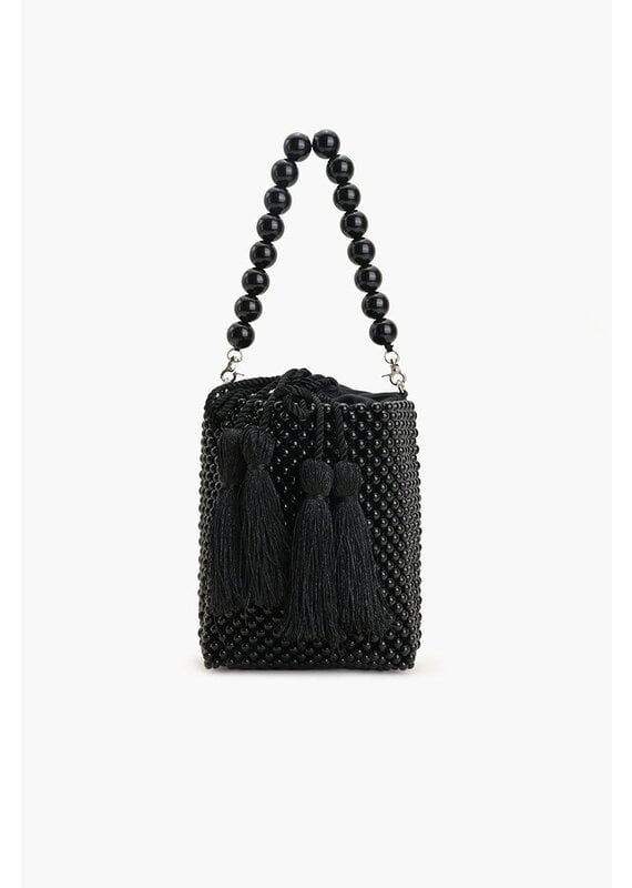 America & Beyond Tahitian Beaded Top Handle Bag