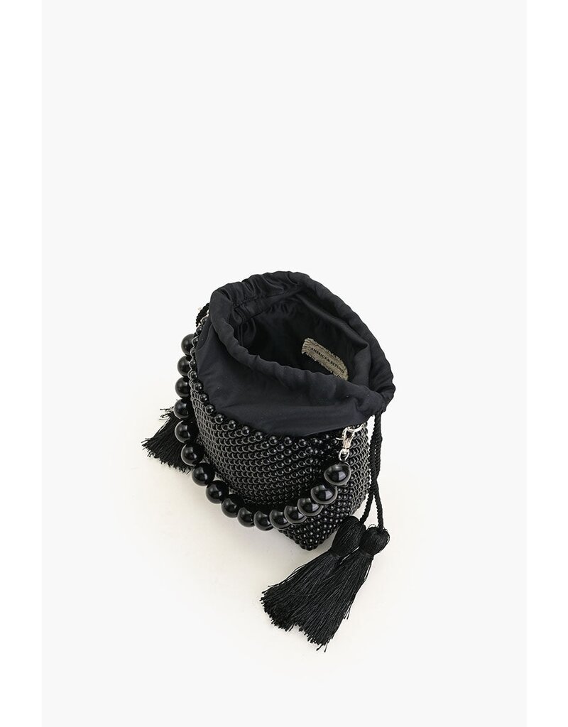 America & Beyond Tahitian Beaded Top Handle Bag
