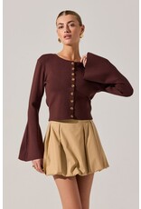 ASTR Nylah Bell Sleeve Cardigan