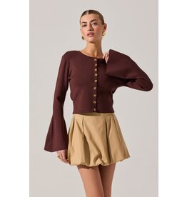 ASTR Nylah Bell Sleeve Cardigan