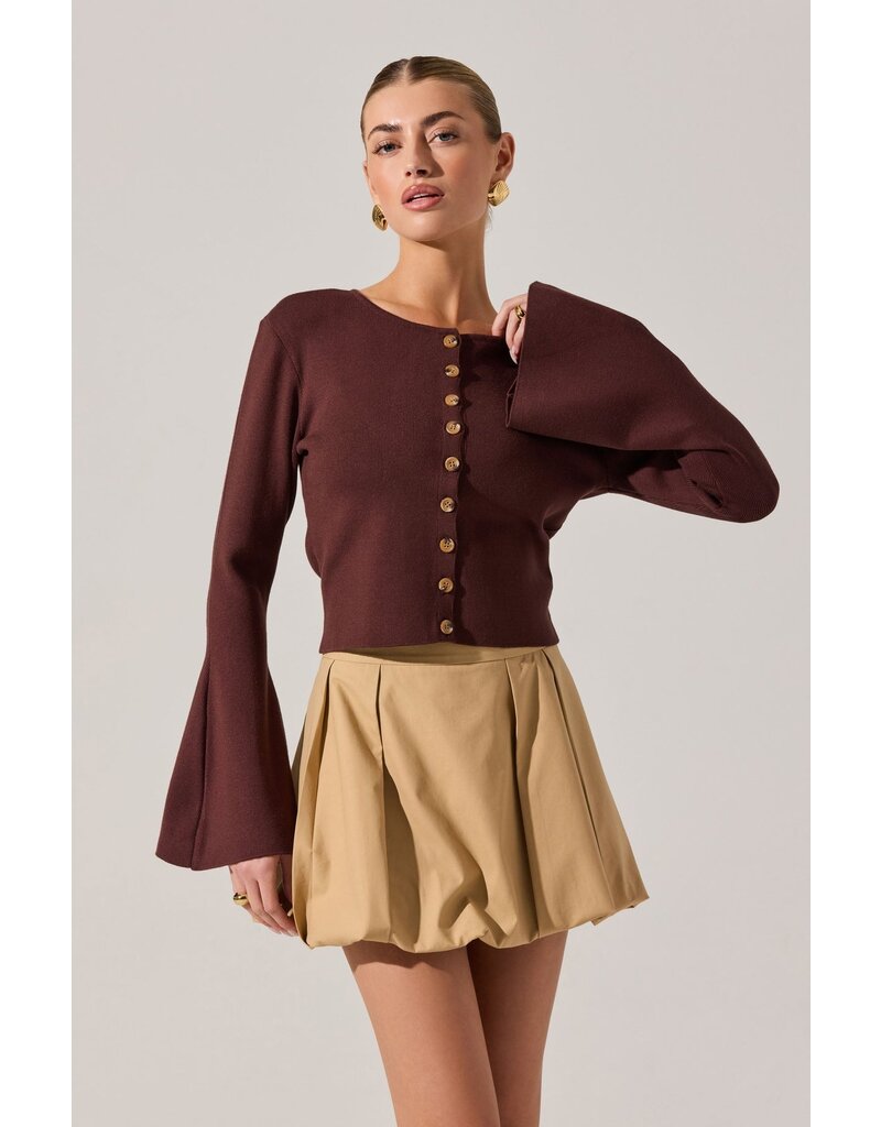 ASTR Nylah Bell Sleeve Cardigan