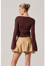 ASTR Nylah Bell Sleeve Cardigan