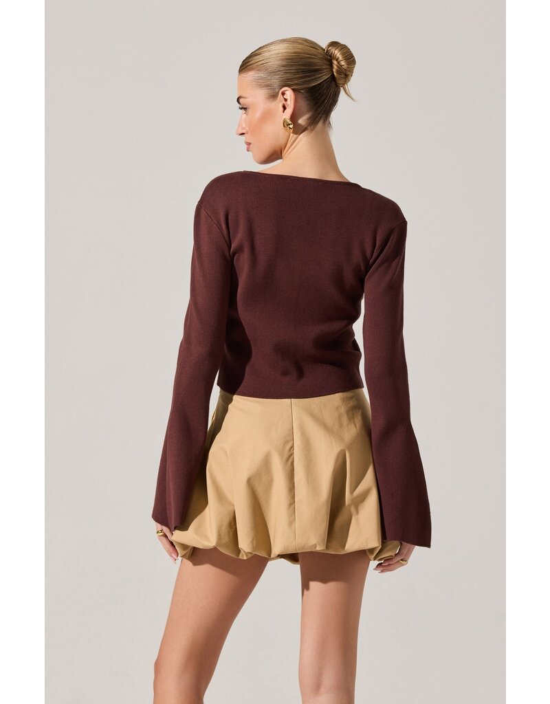 ASTR Nylah Bell Sleeve Cardigan