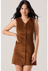 ASTR Gisselle Corduroy Mini Dress