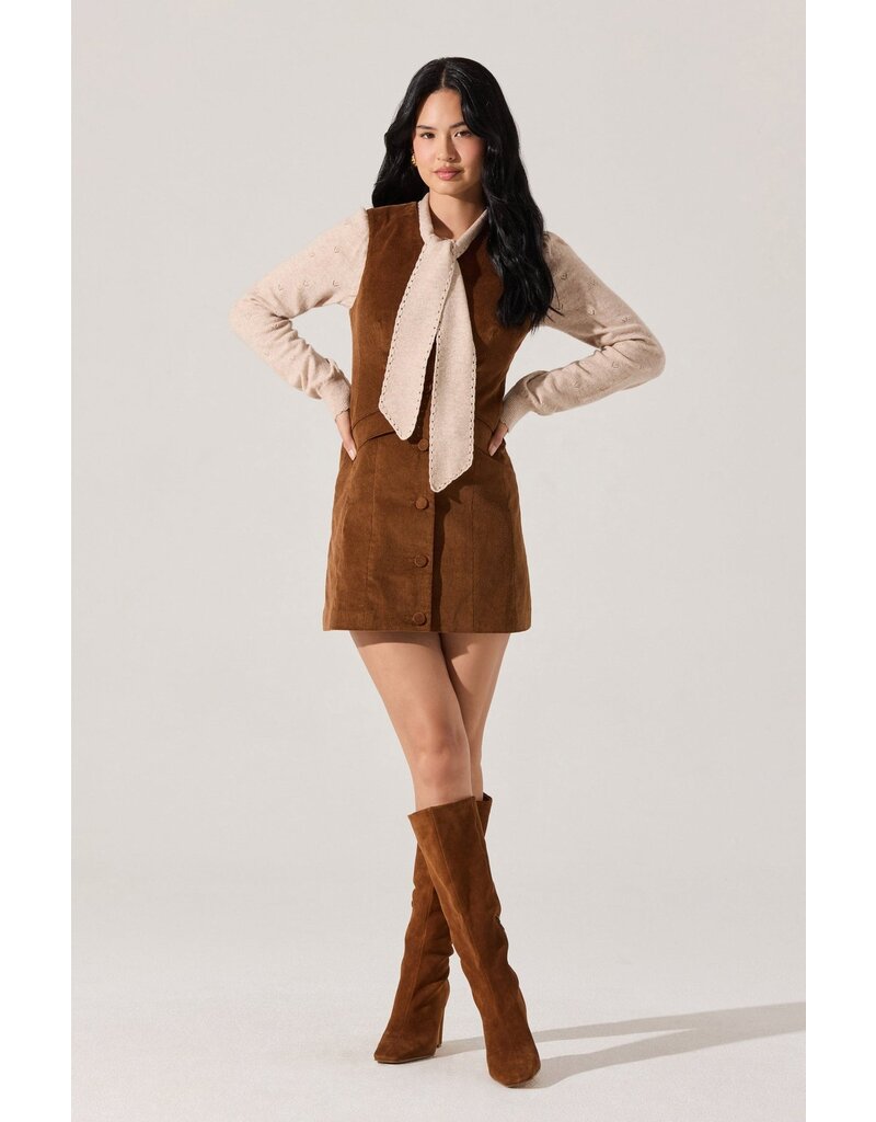 ASTR Gisselle Corduroy Mini Dress