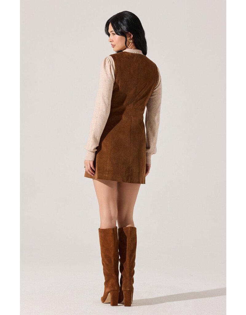 ASTR Gisselle Corduroy Mini Dress