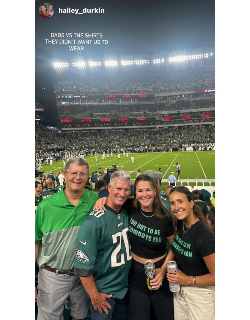 Too Hot To Be A Cowboys Fan Baby Tee