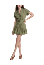 Hutch Peach Belted Mini Dress
