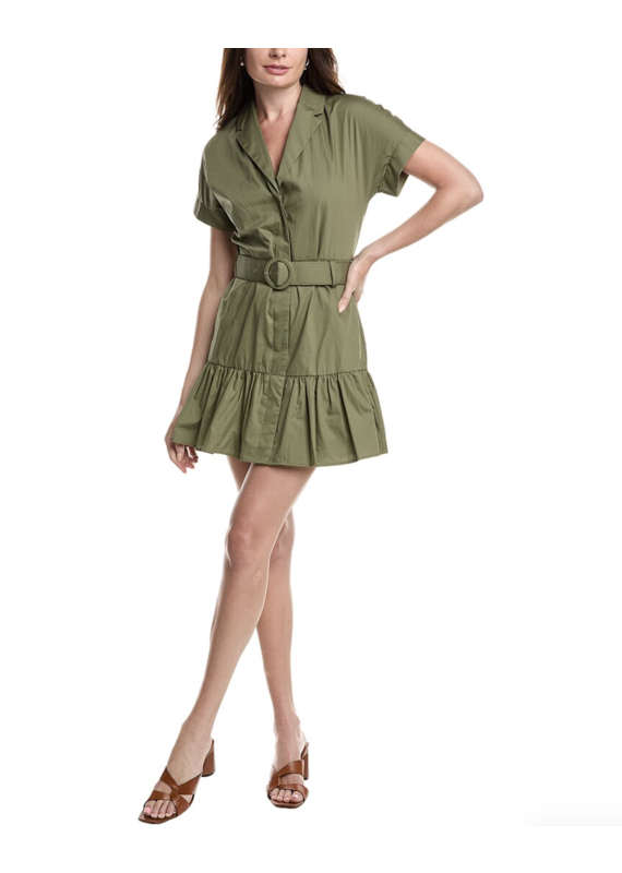 Hutch Peach Belted Mini Dress