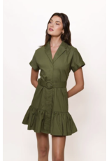 Hutch Peach Belted Mini Dress
