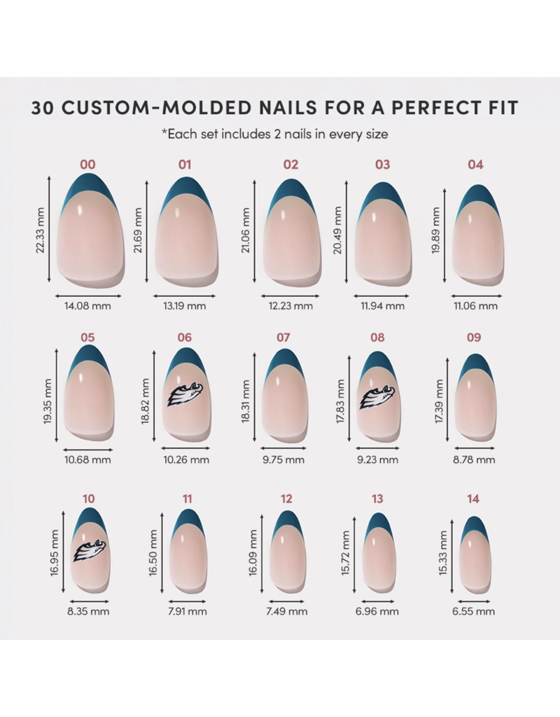 Glamnetic Philadelphia Eagles Press-On Nail Set